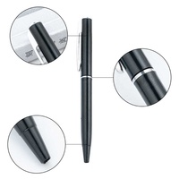 Stylo bille promotionnel fantaisie en métal torsadé de 10 cm, 0,5 mm, mini portable pour le bureau et les étudiants