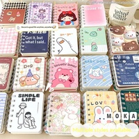 Carnet à spirale élégant, papeterie pour l'école primaire, cadeau de récompense, style dessin animé, à ouverture latérale, portable, petit format, avec logo
