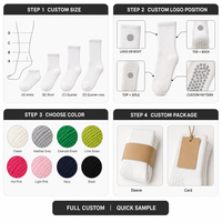 Chaussettes en tricot personnalisées de haute qualité avec logo, chaussettes antidérapantes pour femmes, chaussettes solides pour la danse, la grossesse, le yoga, le pilates