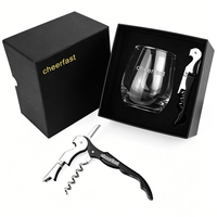 Tire-bouchon de Sommelier 3-en-1 en Verre Cheefast avec Coupe-capsule pour Restaurant