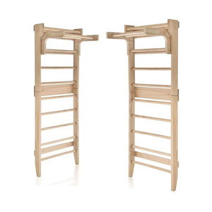 Patio interior de madera ecológico Jungle <span class=keywords><strong>Gym</strong></span> Niños pequeños Escalera de pared sueca Gimnasio en casa para niños - Product Image 6