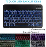 Mini clavier et souris sans fil, rétroéclairage LED RVB, rechargeable par USB C, pour tablette, PC, smartphone, dropshipping, OEM