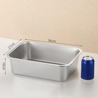 Liyunda FP3627 Multi-Size RVS 201 Zilver 36x27CM Rechthoekige Diepe Opberg- en Serveerschaal met Deksel, Keuken Gebruik, Guangdong