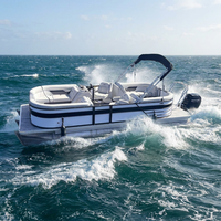 Nouveau modèle 2026 Allhouse : Yachts en alliage d'aluminium de 25 pieds, bateaux de croisière pour fêtes, pontons à moteur en promotion directe du fabricant pour la navigation de plaisance.