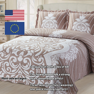 ערכת quilt quilt סט עיצוב אלגנטי עם כרית פוליאסטר עבור חתונות בתי חולים בבתי חולים - Product Image 2