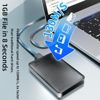 قرص صلب خارجي محمول سعة 1 تيرابايت، USB 3.1 الجيل الثاني، جاهز للاستخدام الفوري