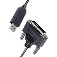 Cable Serial USB-A a DB25 Macho RS232 con Chipset FT232RL y Conductor de Cobre Trenzado para FANUC CNC