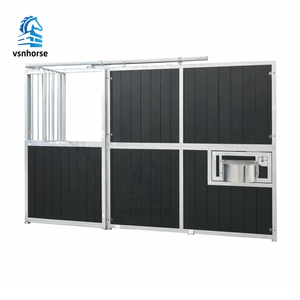 Kit Prefabbricati <span class=keywords><strong>VSN</strong></span> per Stalle Portatili con Porta Scorrevole, Box per Cavalli Zincati per Facile Trasporto e Installazione - Product Image 3