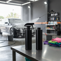 Bouteille vide en plastique blanc de 350 ml et 500 ml avec pulvérisateur à gâchette à brume fine pour lavage de voiture
