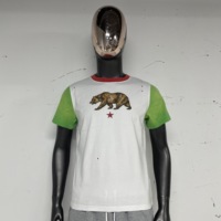 T-shirts décontractés en coton tricoté 100% coupe classique personnalisés MT1653 avec logo animaux imprimé DTG, anti-plis, respirants, pour hommes, effet acide
