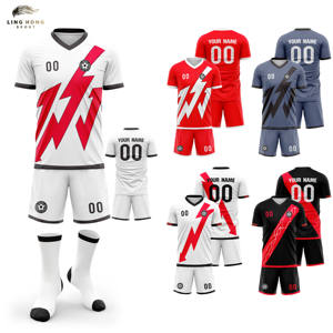 Professionell Gefertigte Sportbekleidung Fußball-Uniform Atmungsaktives Wärmeübertragungslogo Blanko Fußballtrikot Sommer Polyester Kurzarm - Product Image 2