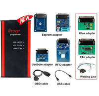 IPROG Pro V87 ECU programmeur de clé Iprog + Eeprom IMMO autoradio Airbag réinitialiser tableau de bord kilomètre 6 adaptateurs
