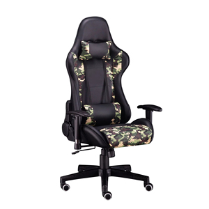 Silla giratoria para Juegos de oficina para jugadores de PC de cuero PU en negro y rojo a buen precio - Product Image 1