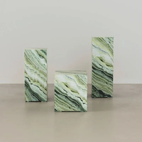 Stonekocc 30*30 * H45/70/80CM Base minimaliste luxe pierre Jade nuage vert marbre socle Simple Table basse hôtel décor à la maison