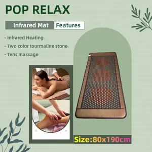 Korea Tourmaline Stone Massage Mattress Negative Ion Therapy Thermal Jade Massage Bed Mat Far Infrared Heating Pad