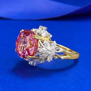 Nieuwe S925 zilveren luxe zware industrie 11 * 11 lotus snijring, rijke dame bruiloftssieraden - Product Image 2