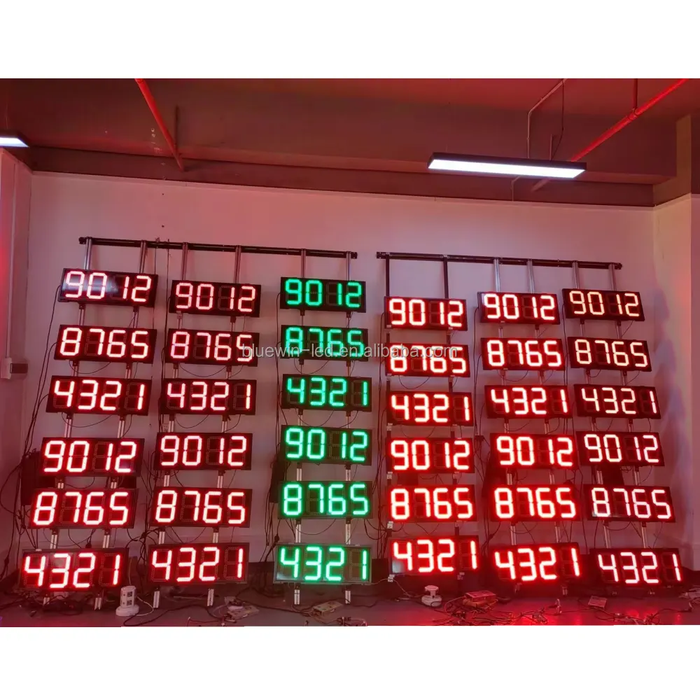 Gas led price signs for sale 16" red color led gas price sign