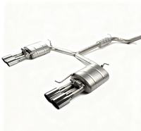 Système d'échappement A-HPF haute performance en acier inoxydable poli miroir de 1,5 mm d'épaisseur avec 2 entrées, garantie de 3 ans, Audi A5