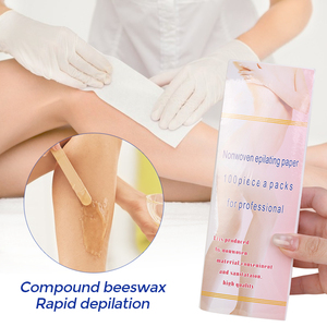 Bandes de <span class=keywords><strong>cire</strong></span> professionnelles de bonne qualité <span class=keywords><strong>pour</strong></span> l'épilation estivale, <span class=keywords><strong>papier</strong></span> à <span class=keywords><strong>cire</strong></span> froide double face <span class=keywords><strong>pour</strong></span> les jambes et le corps - Product Image 1