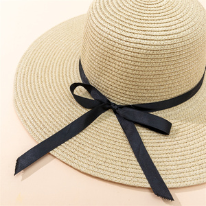 Hot Selling Custom Summer Sunshade Wide Brim Beach <strong>Visor</strong> Elegant Fashion Women's Foldable <strong>Straw</strong> Panama Hat - Product Image 5