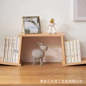 Estante de madera para libros, estante de almacenamiento de escritorio simple para la organización de libros en el hogar y la oficina - Product Image 3