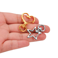 Accessoires et fournitures de fabrication de bijoux DIY en acier inoxydable, mélange de couleurs, porte-clés, crochets de fermeture en forme de lune, chien, dauphin