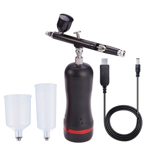 Airbrush <b>Set</b> Rechargeable Portable Battery Powered Automatic Stop Start <b>Spray</b> Gun For Artwork Gravity Feed Adjustable Speed - Product Image 5
