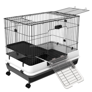 <span class=keywords><strong>Cage</strong></span> à roulettes d'intérieur pour petits animaux pour cochons d'Inde, lapins, furets, chinchillas et autres. - Product Image 1