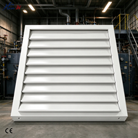 Grille d'admission d'air pour salle de générateur et salle de chaudière, en aluminium, sur mesure, à fermeture automatique