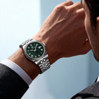 Montre mécanique pour homme, montre mécanique de luxe, montre mécanique pour homme, plongée professionnelle, résistante à l'eau 300 m, lunette tournante