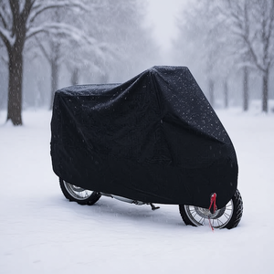 Heavy Duty <b>Waterproof</b> Motorcycle Cover XL Size Polyester for Winter <b>Outdoor</b> <b>Storage</b> Snow Rain Protection Packed in Bag - Product Image 2