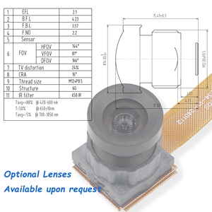 AR0234 2 megapíxeles Full HD 120fps 90fps Reconocimiento de IRIS MIPI DVP Módulo de cámara de obturador global para módulos de inspección industrial - Product Image 6