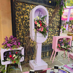 Expédition Rapide Cabine Téléphonique Métallique Moderne pour Décoration Extérieure de Mariage et Fêtes, Support de Livre d'Or Audio-Vidéo et Présentoir - Product Image 4