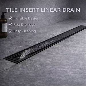Desagüe <span class=keywords><strong>de</strong></span> Ducha Lineal Rectangular <span class=keywords><strong>de</strong></span> Acero Inoxidable 304, Desagüe <span class=keywords><strong>de</strong></span> Piso Invisible para Baño y Hotel - Product Image 2