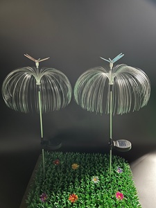 Nhà máy thiết kế IP65 năng lượng mặt trời Powered không thấm nước LED sợi quang Đèn chuồn chuồn sứa Vườn cỏ đèn có thể điều chỉnh nhiệt độ màu - Product Image 6