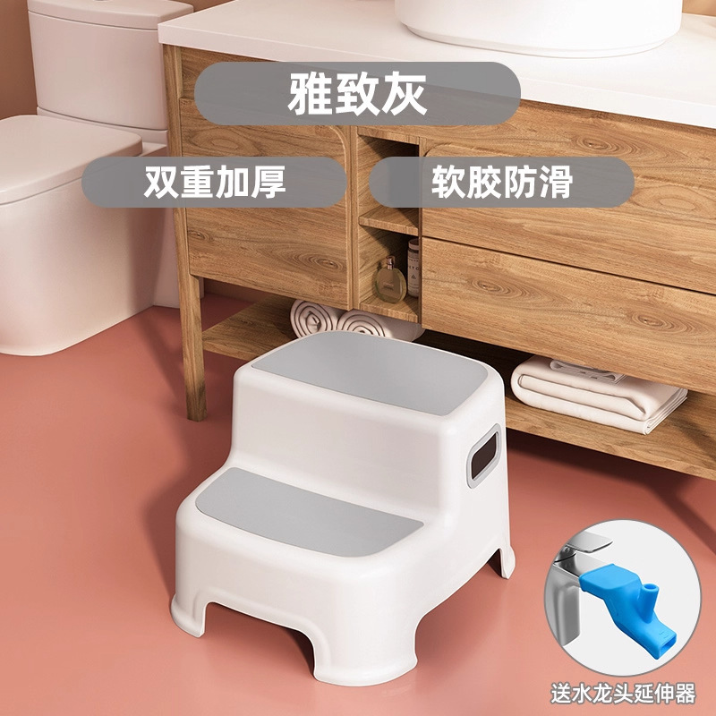 Upgraded anti-slip design - gray [Blue faucet extender]