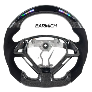 พวงมาลัย Barmich Sports แบบ 3 ก้าน ขนาด 35 มม. หุ้มหนัง คาร์บอนไฟเบอร์ พร้อมจอ LED สำหรับ G25/G37 ปี 2010-2014 (อะไหล่เปลี่ยน) - Product Image 1
