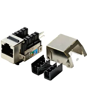 白色链接插孔单端口壁插座板6类插座面板rj45插头适配器5类连接器