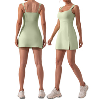 Ropa Deportiva para Mujer, Transpirable, de Spandex/Nailon, con Estampado de Dibujos Animados, para Ejercicio, Golf, Yoga, Baile, de Una Pieza, Manga Larga, Pantalones Cortos, Tenis