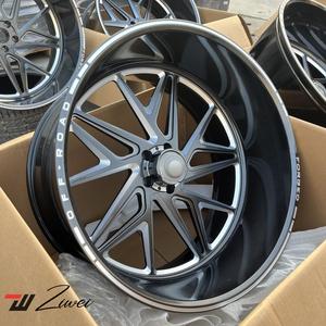 ZW Forgé 8x170 Noir H Style Roues pour Ford F350 F450 <span class=keywords><strong>Super</strong></span> <span class=keywords><strong>Duty</strong></span> Dodge <span class=keywords><strong>Ram</strong></span> 2500 <span class=keywords><strong>3500</strong></span> Off Road Truck 22 24 26 28 Pouces Jantes - Product Image 1
