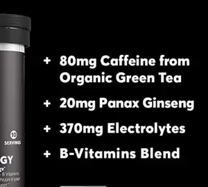 Caffeine oem, vitaminas b, genseng, sabores misturados, eletrolíte bebida efervescente tablet para fornecimento de energia