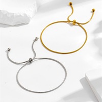 Bracelet chaîne à maillons réglable en acier inoxydable plaqué or 18 carats, anti-ternissement, pour unisexe, vente en gros