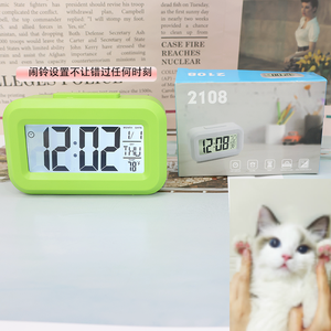Kỹ thuật số <span class=keywords><strong>LED</strong></span> đồng hồ báo thức đồng hồ lịch nhiệt kế bàn Đồng hồ Đèn Nền Báo lại câm cho nhà ngoài trời đồng hồ - Product Image 6