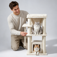 Longnew haute qualité arbre à chat concepteur petit chat tour de lit velours griffoirs solide motif Animal Katzenkratzbaum boîte