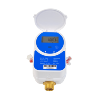 Compteur d'eau intelligent numérique ultrasonique prépayé en laiton DN15 DN20 à faible coût avec vanne de contrôle en litres et verrouillage pour usage domestique
