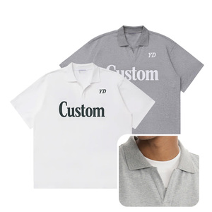 For Men Manufacturer Gray White Logo Luxury High Quality Short Sleeve Embroidered Unisex Custom T Shirt Cotton Men'S Polo Shirts