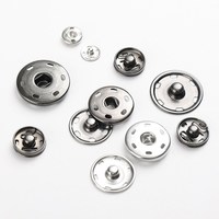 Accesorios de Costura al por Mayor, Botones de Presión Redondos de Metal de 12 mm, Clip de Bolsillo, Esquina, Cobre Antiguo