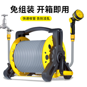 Enrouleur de tuyau d'arrosage Guoma Ruixiang 100 pieds, pistolet à eau haute pression avec buse de pulvérisation 10 fonctions pour lavage de voiture et usage extérieur - Product Image 2