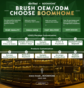 BOOMHOME <span class=keywords><strong>Brosse</strong></span> à cheveux plate en <span class=keywords><strong>bois</strong></span> avec poils de sanglier de couleur claire et poils en nylon, logo laser, peignes amortis, brosses en poils de sanglier - Product Image 6