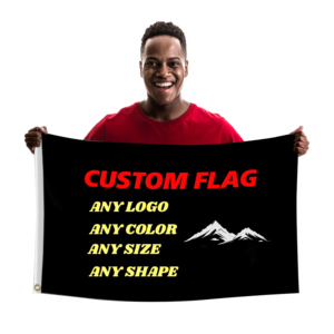 Drapeaux personnalisés 3x5, drapeaux brodés sur trois côtés, tous pays, drapeaux par sublimation avec impression, publicité sur drapeau - Product Image 1